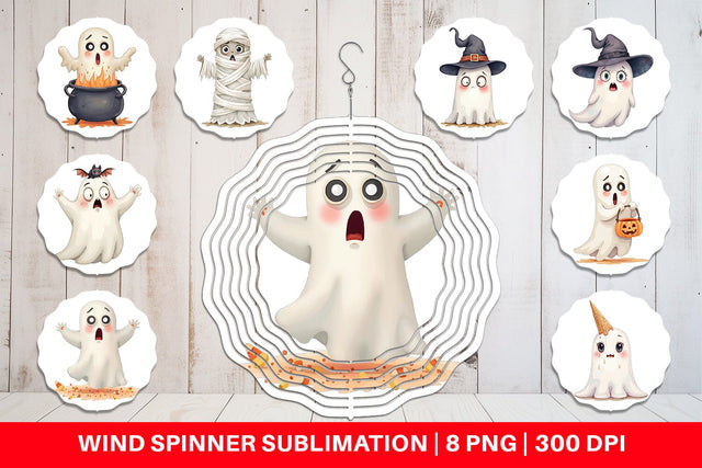 Wind Spinner Sarcastic Halloween Ghost Sublimation artnoy 