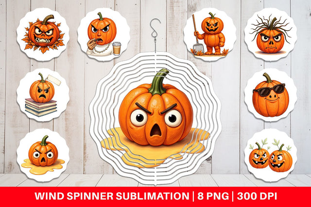 Wind Spinner Sarcastic Pumpkins Sublimation artnoy 