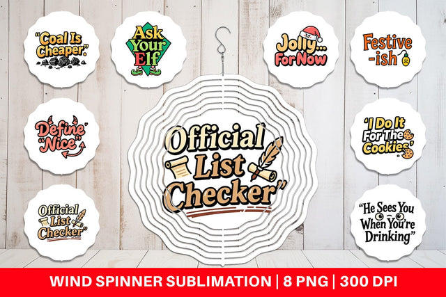 Wind Spinner Sarcastic Santa Quotes Sublimation artnoy 