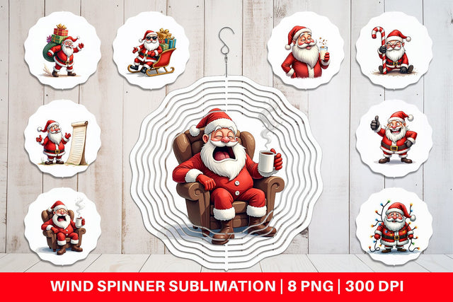 Wind Spinner Sarcastic Santa Sublimation artnoy 