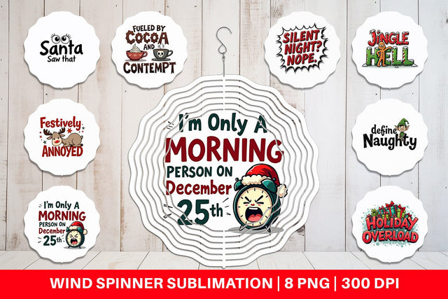 Wind Spinner Sarcastic Santa's Workshop Quotes Sublimation artnoy 