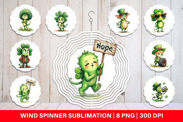 Wind Spinner Sarcastic Shamrock Sublimation artnoy 