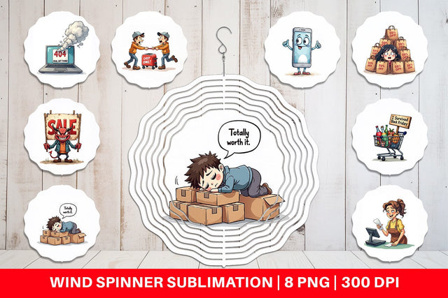 Wind Spinner Sarcastic Shopper Sublimation artnoy 