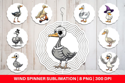 Wind Spinner Sarcastic Skelegoose Sublimation artnoy 