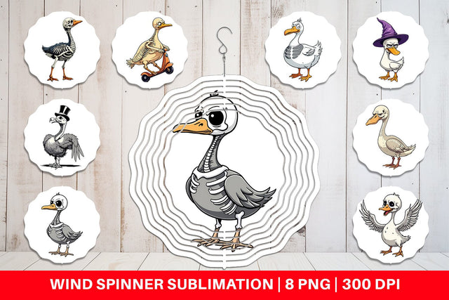 Wind Spinner Sarcastic Skelegoose Sublimation artnoy 