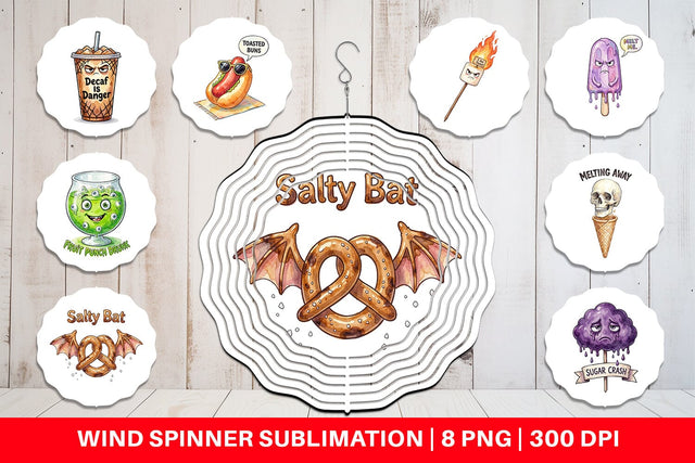 Wind Spinner Sarcastic Spooky Summer Snacks Sublimation artnoy 