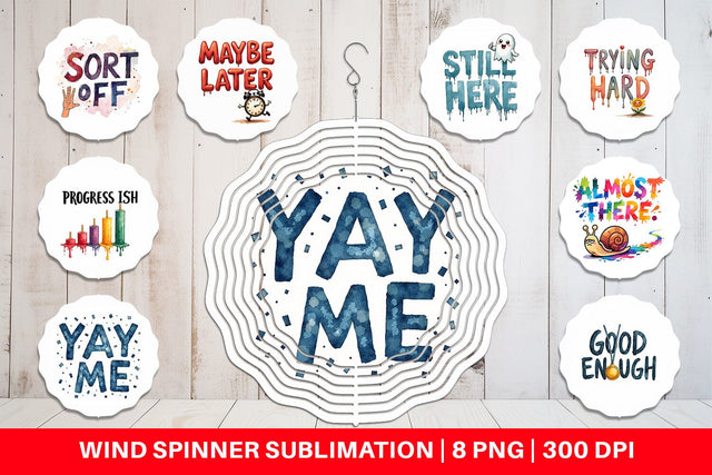Wind Spinner Sarcastic Sunshine Cynical Hope Watercolor Sublimation artnoy 