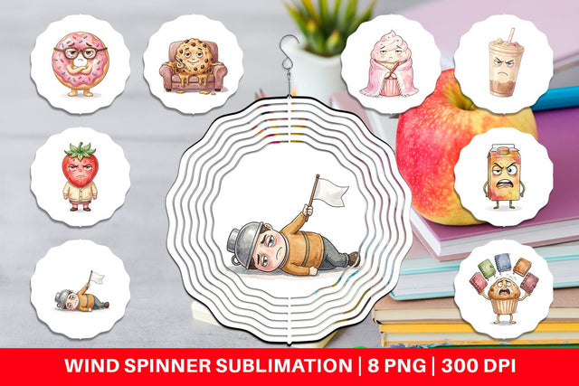 Wind Spinner Sarcastic Teacher Snack Watercolor Sublimation artnoy 