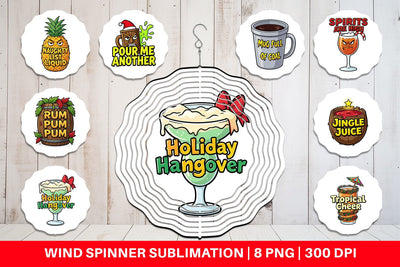 Wind Spinner Sarcastic Tiki Holiday Cocktail Quotes Sublimation artnoy 