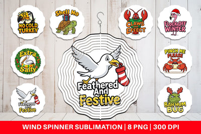 Wind Spinner Sarcastic Tropical Animal Christmas Quotes Sublimation artnoy 