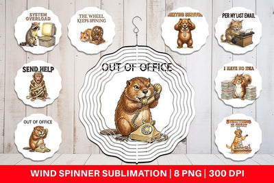Wind Spinner Sarcastic Work Burnout Vintage Sublimation artnoy 