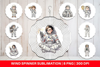 Wind Spinner Sassy Introvert Astronaut Sublimation artnoy 