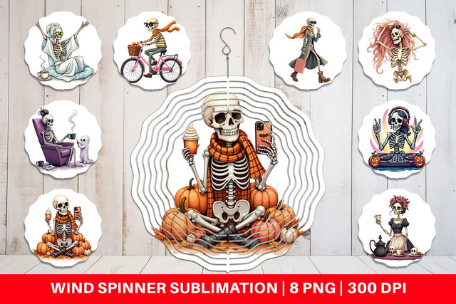 Wind Spinner Sassy Lady Bones Sublimation artnoy 
