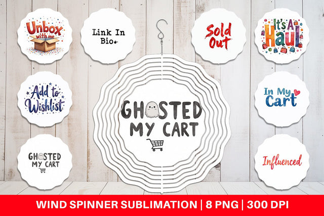 Wind Spinner Sassy Online Shopper Sublimation artnoy 