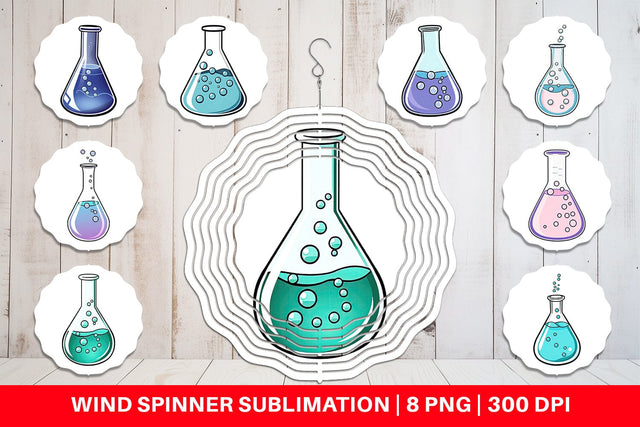 Wind Spinner Science Beaker Sublimation artnoy 