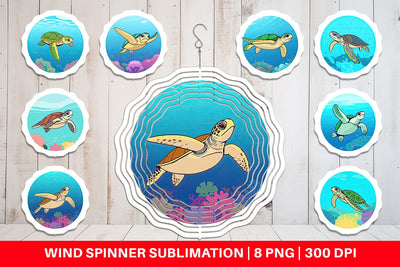 Wind Spinner Sea Turtle Sublimation artnoy 