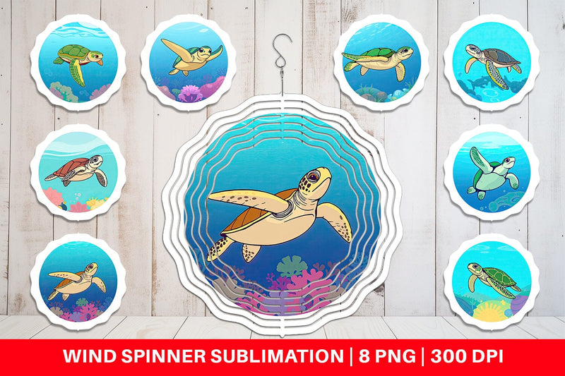 Wind Spinner Sea Turtle Sublimation artnoy 