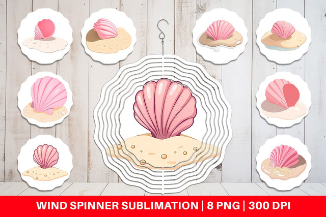 Wind Spinner Seashell Sublimation artnoy 