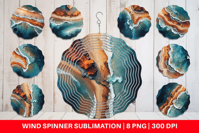 Wind Spinner Seashore Sublimation artnoy 