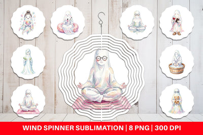 Wind Spinner Self Care Spa Day Mom Ghost Sublimation artnoy 