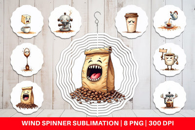 Wind Spinner Sentient Sarcastic Mugs Watercolor Sublimation artnoy 