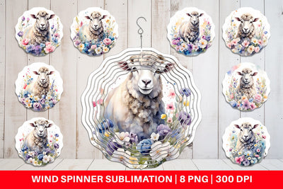 Wind Spinner Sheep Easter Sublimation artnoy 