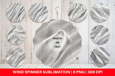 Wind Spinner Silver Silk Pattern Sublimation artnoy 
