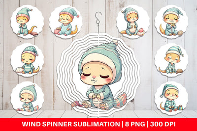 Wind Spinner Sleepy Gecko Sublimation artnoy 