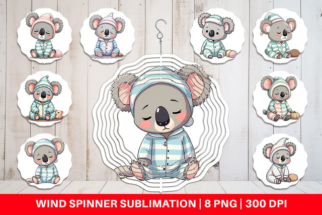 Wind Spinner Sleepy Koala Sublimation artnoy 