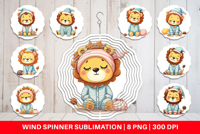 Wind Spinner Sleepy Lion Sublimation artnoy 