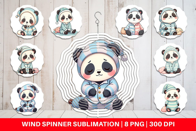 Wind Spinner Sleepy Panda Sublimation artnoy 