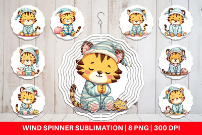 Wind Spinner Sleepy Tiger Sublimation artnoy 