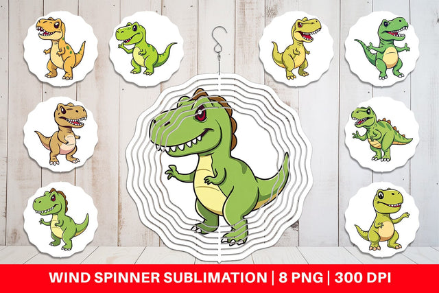Wind Spinner Smiling T-Rex Sublimation artnoy 