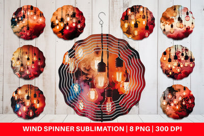 Wind Spinner Smoke and Light Bulbs Sublimation artnoy 