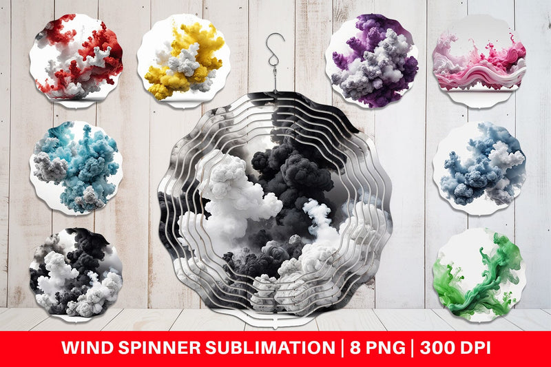 Wind Spinner Smoke Realistic Sublimation artnoy 
