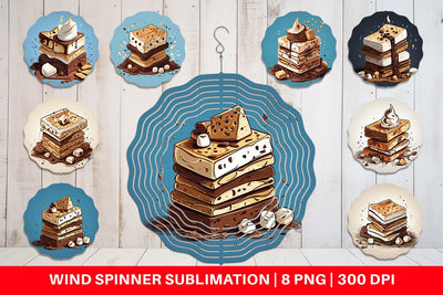 Wind Spinner S'mores Sublimation artnoy 