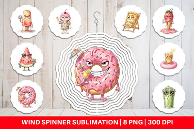 Wind Spinner Snarky Summer Treat Moods Sublimation artnoy 