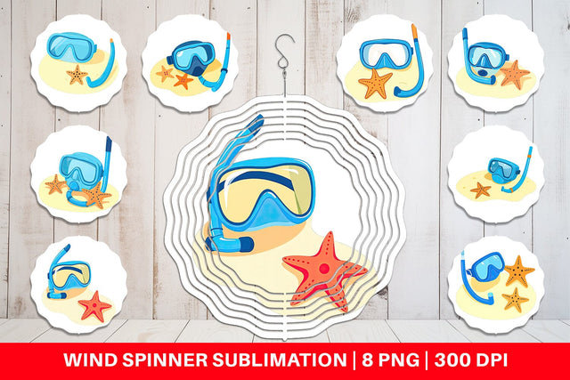 Wind Spinner Snorkel Mask Sublimation artnoy 