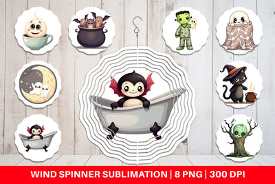 Wind Spinner Snuggle Spooky Squad Sublimation artnoy 