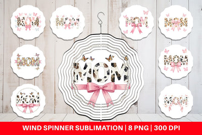 Wind Spinner Soft Pastel MOM Animal Print Sublimation artnoy 