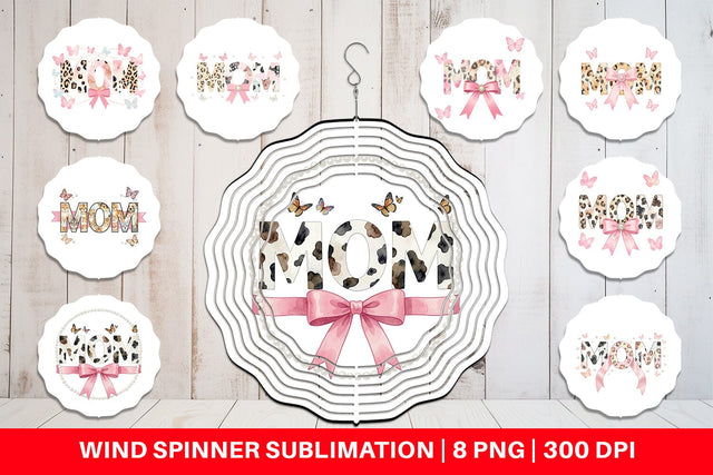 Wind Spinner Soft Pastel MOM Animal Print Sublimation artnoy 