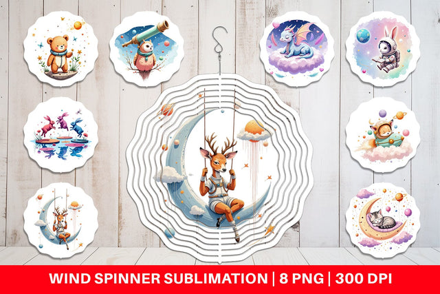 Wind Spinner Space Dreamscape Sublimation artnoy 