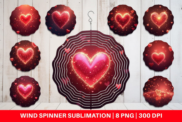 Wind Spinner Spark Hearts Sublimation artnoy 
