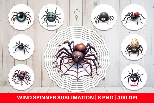 Wind Spinner Spider Twists Sublimation artnoy 