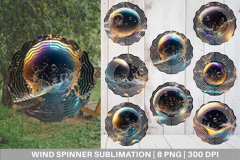 Wind Spinner Splashing Bubbles Sublimation artnoy 
