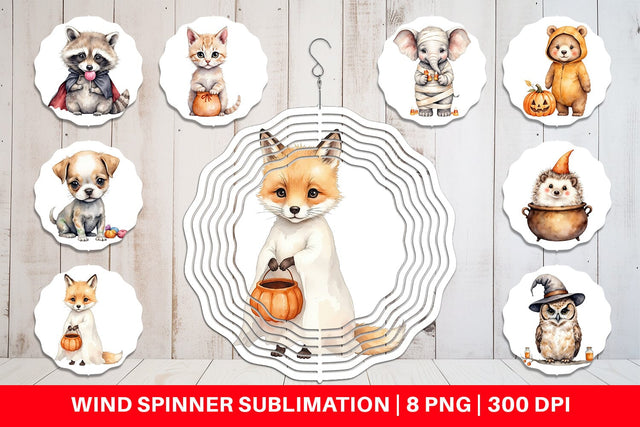 Wind Spinner Spooky Sweet Critters Sublimation artnoy 