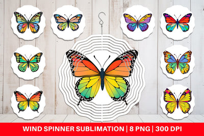 Wind Spinner Spring Butterfly Sublimation artnoy 