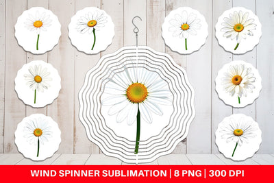 Wind Spinner Spring Daisy Sublimation artnoy 