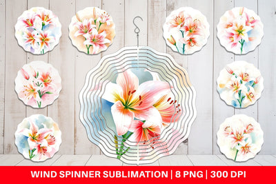 Wind Spinner Spring lilies Sublimation artnoy 