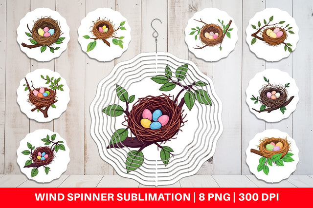 Wind Spinner Spring Nest Sublimation artnoy 